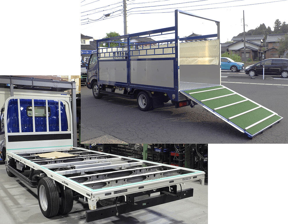 家畜運搬専用車輛合成